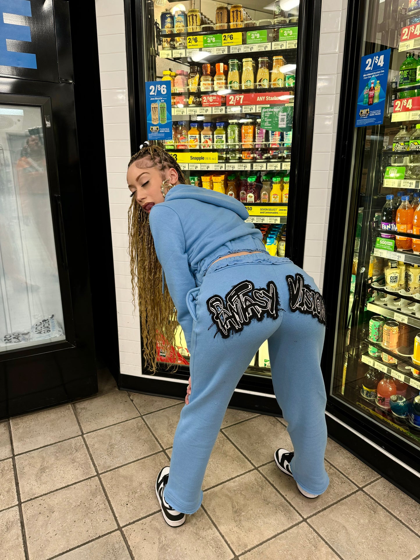 FV Gurls Blue Distressed Sweatsuit