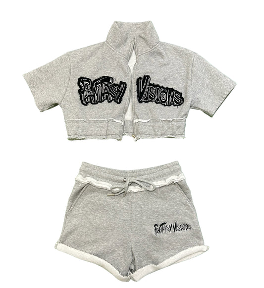 FV GREY GURLS SHORT SET