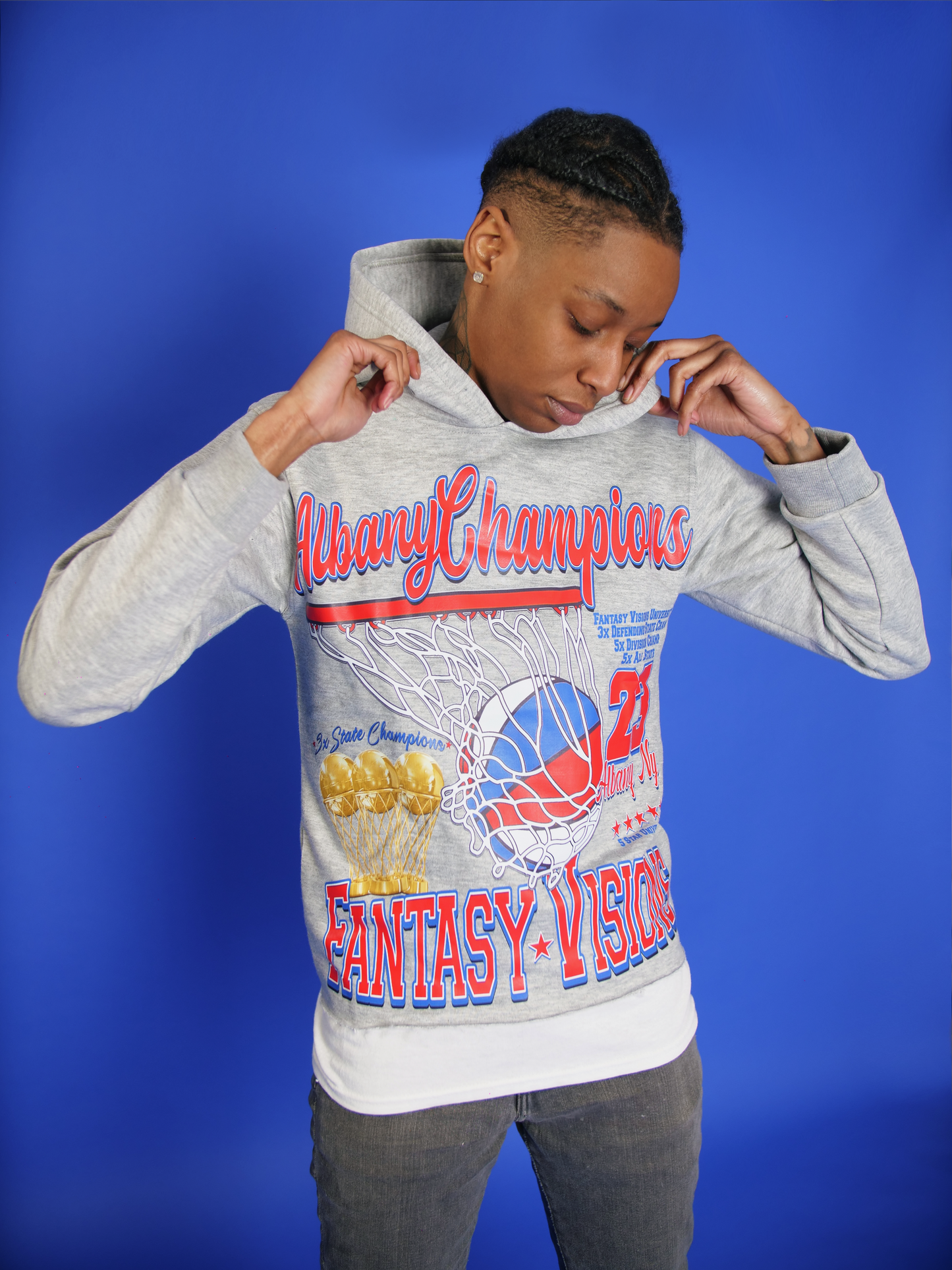 Grey FV Basketball Pullover