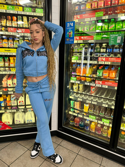 FV Gurls Blue Distressed Sweatsuit